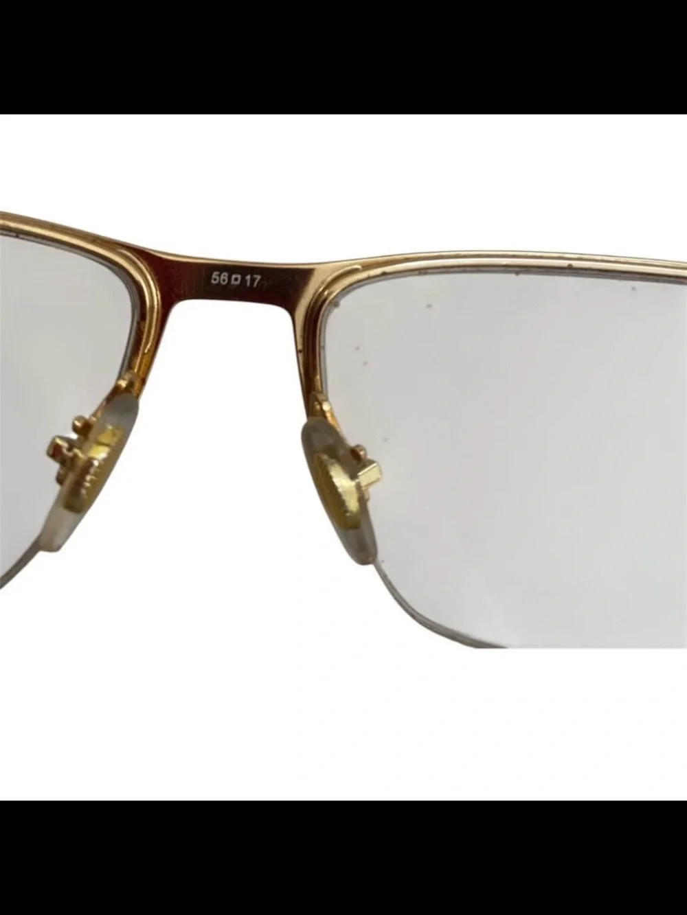 Ray-Ban RX6335 Black & Gold Half-Rim Eyeglass frames Unisex
